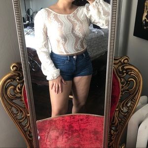 Forever 21 lace crop top